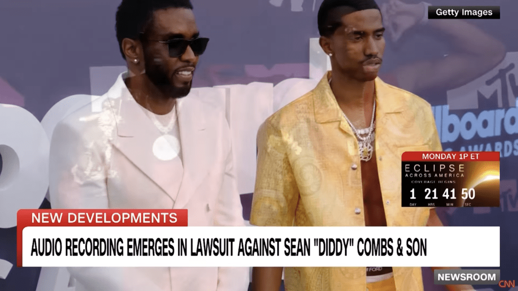 Audio recording emerges in lawsuit against Sean “Diddy” Combs and son